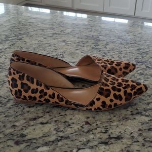 J.Crew Leopard Calf Hair Flats Size 7.5